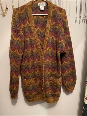 Vintage Brown Boho Cardigan